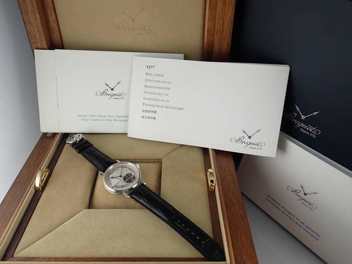 ブレゲ トゥールビヨン Ref.5377PT/12/9WU シルバー文字盤 未使用 breguet