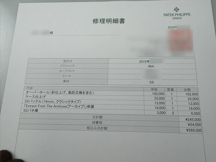 パテックフィリップ カラトラバ Ref.96 ステンレススチール シルバー文字盤