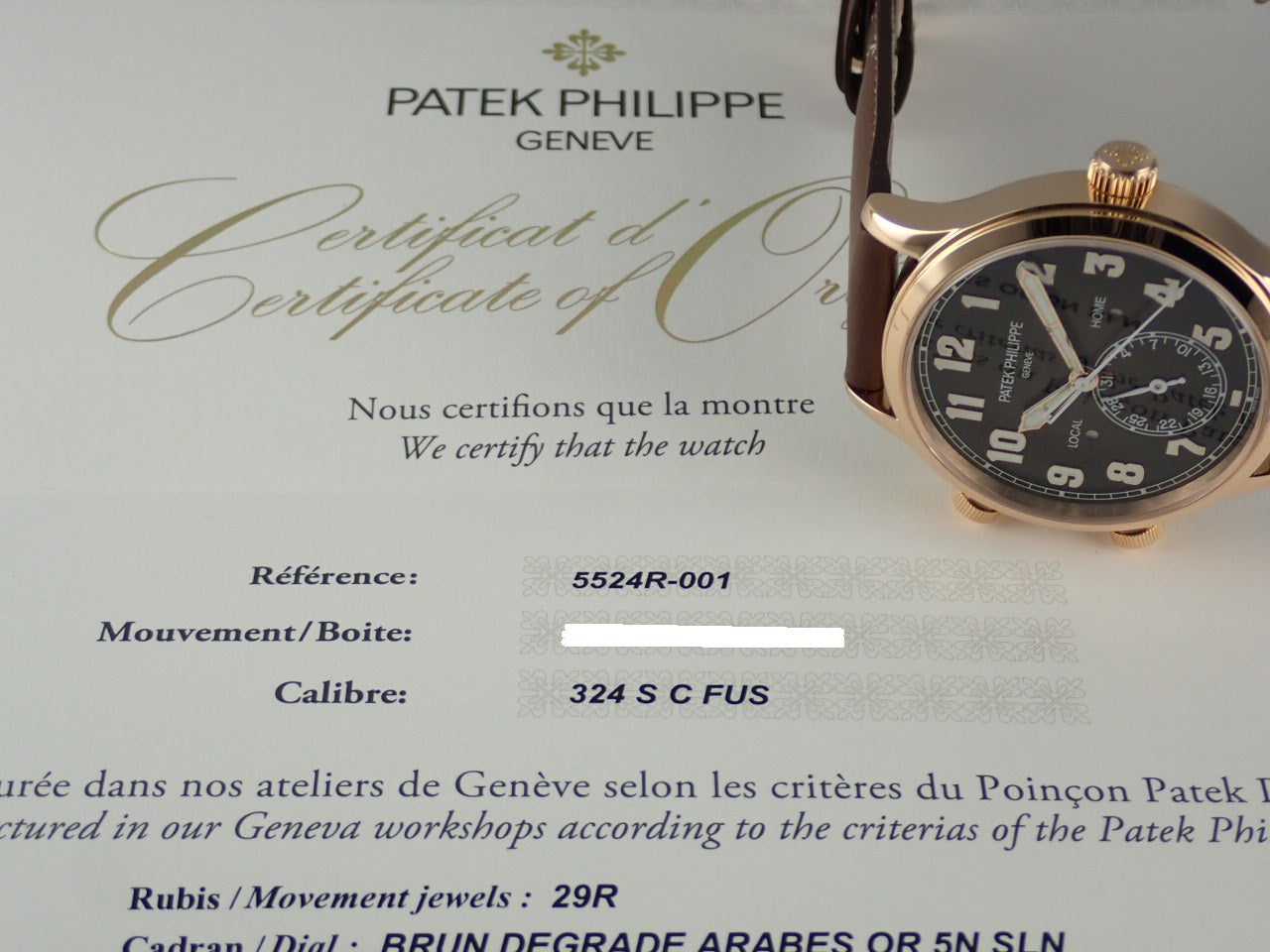 Patek Philippe Calatrava Pilot Travel Time Ref.5524R-001