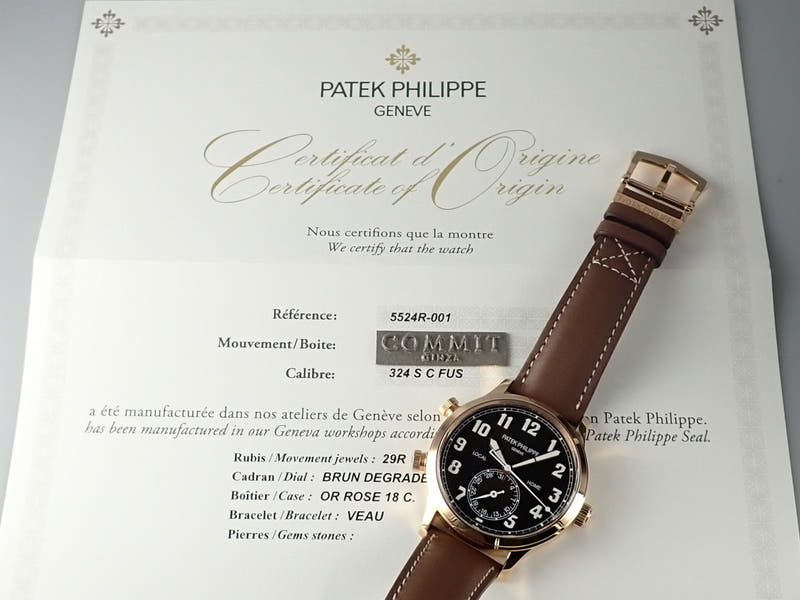 パテックフィリップ カラトラバ Ref.5524R-001 ブラウンソレイユ文字盤 中古 calatrava-48