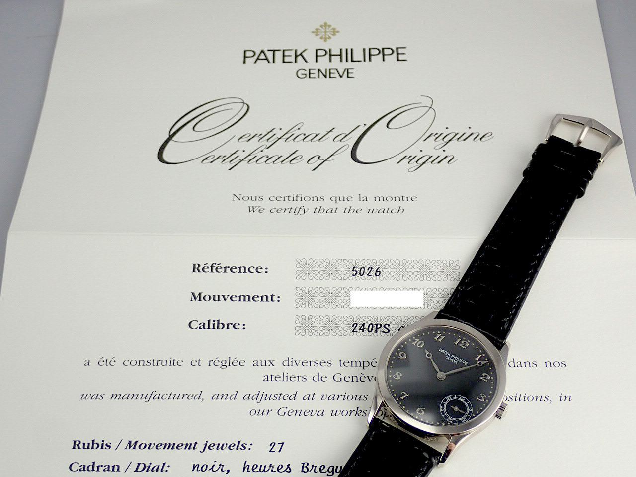 Patek Philippe Calatrava &lt;Warranty, Box, etc.&gt;