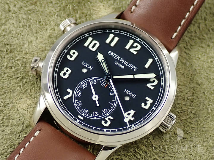 パテックフィリップ カラトラバ パイロット トラベルタイム Ref.5524G-001 ホワイトゴールド ブルー文字盤
