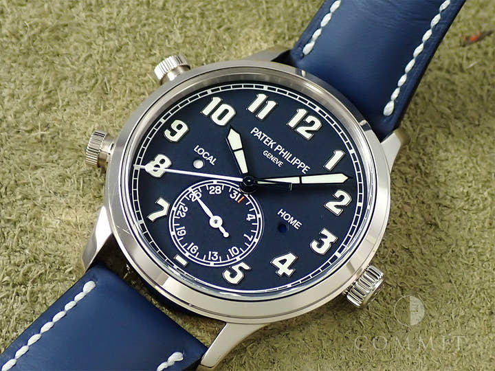 パテックフィリップ カラトラバ パイロット トラベルタイム Ref.5524G-001 ホワイトゴールド ブルー文字盤