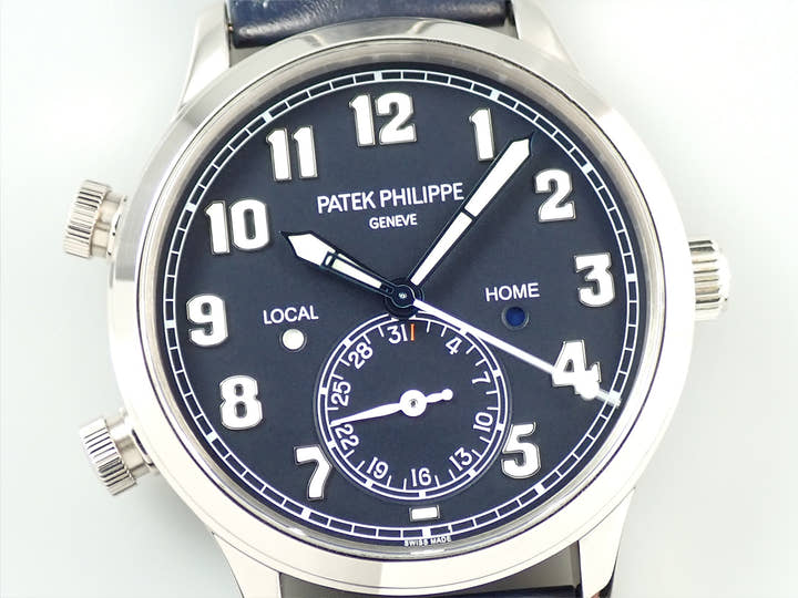 パテックフィリップ カラトラバ パイロット トラベルタイム Ref.5524G-001 ホワイトゴールド ブルー文字盤