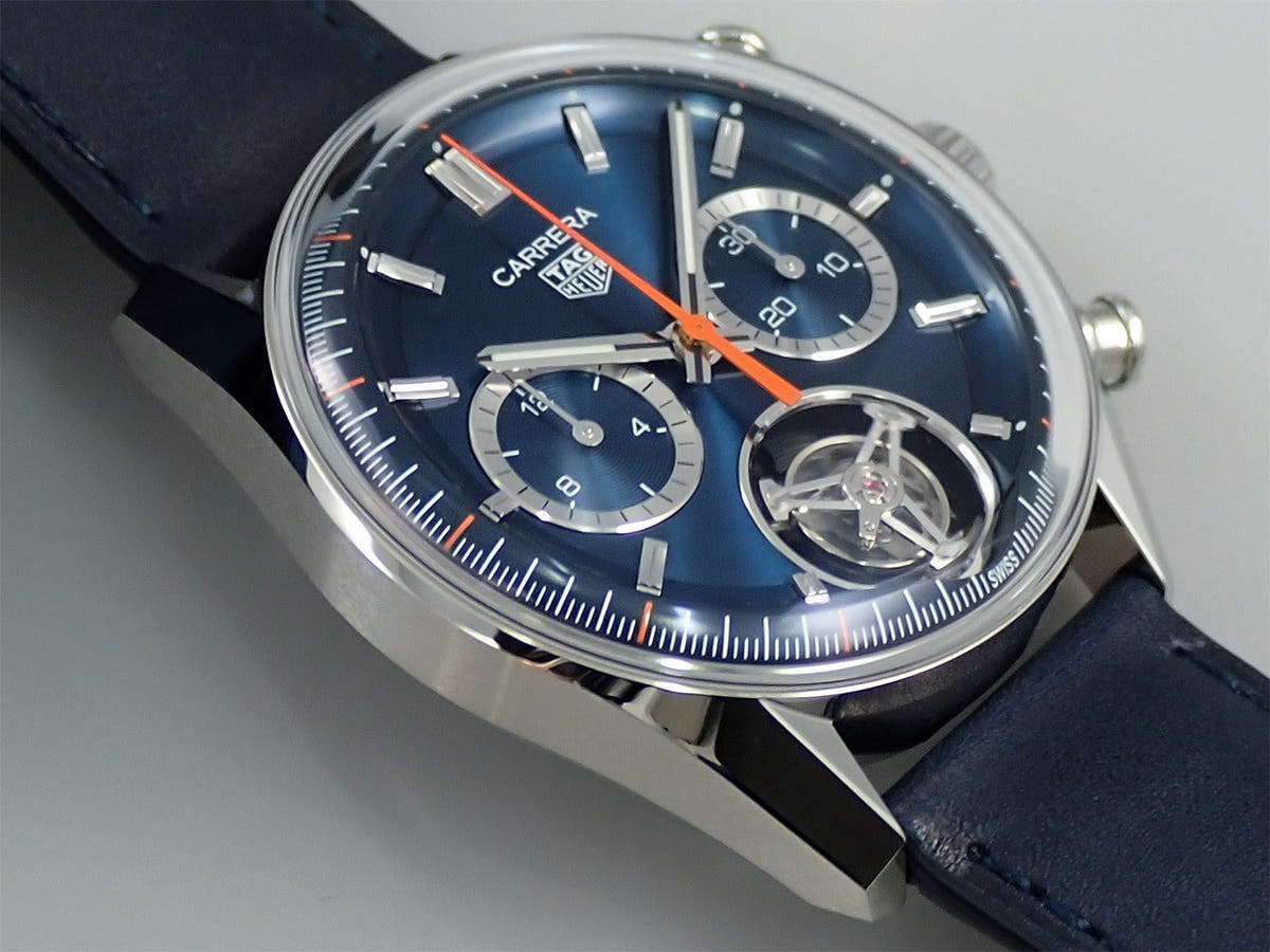 Tag Heuer Carrera Chronograph Tourbillon Ref.CBS5010.FC6543 Blue Dial Unused M7FM33V4