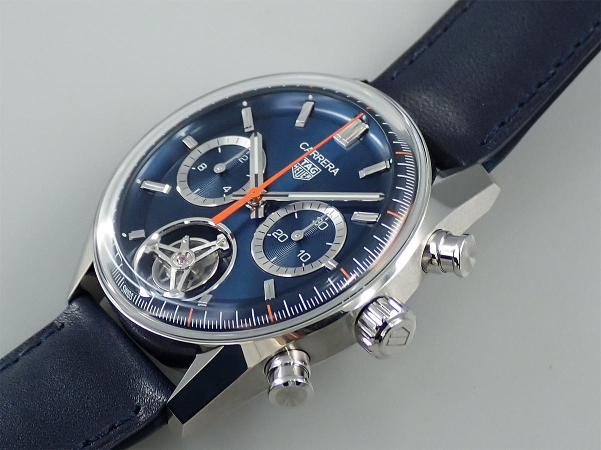 Tag Heuer Carrera Chronograph Tourbillon Ref.CBS5010.FC6543 Blue Dial Unused M7FM33V4