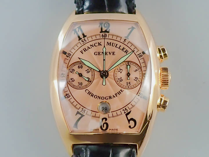 フランクミュラー カサブランカ クロノグラフ Ref.8883CCCDT 5N サーモン文字盤 中古 YMZ6834V