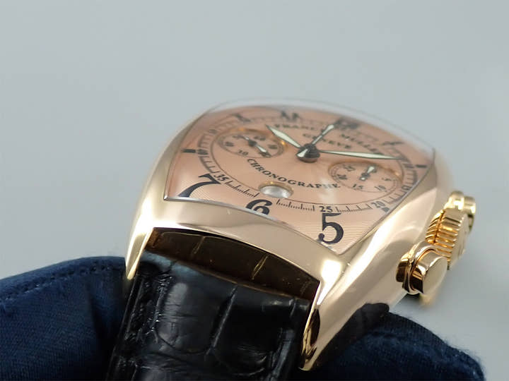 フランクミュラー カサブランカ クロノグラフ Ref.8883CCCDT 5N サーモン文字盤 中古 YMZ6834V