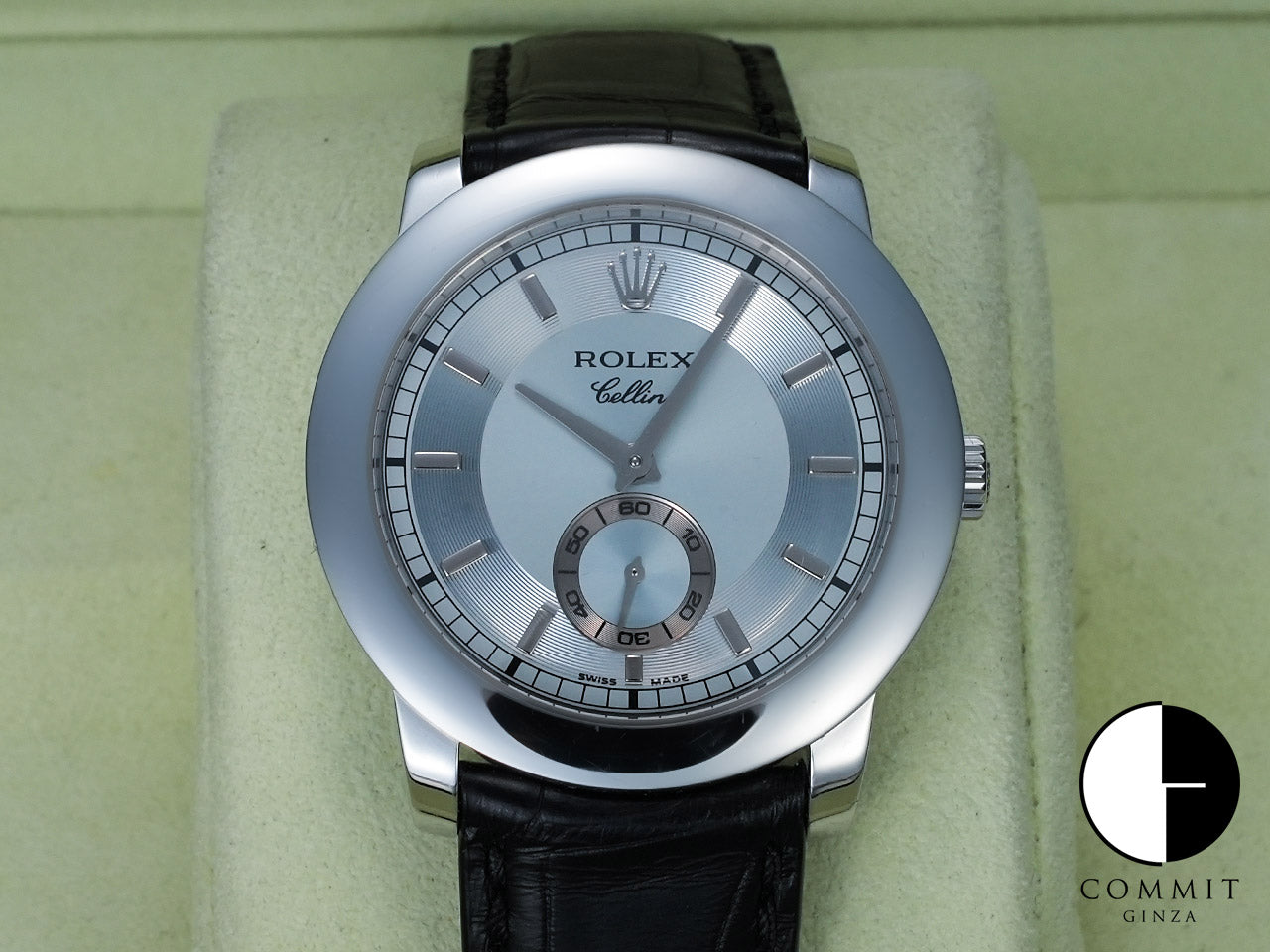 Rolex Cellini Cellinium Ref.5241/6 PT Ice Blue Dial