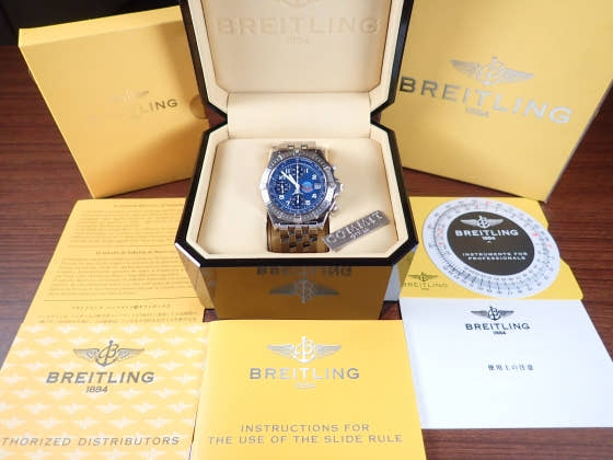ブライトリング クロノマット Ref.A140CBIPAS ブルー文字盤 中古 chrono-mat