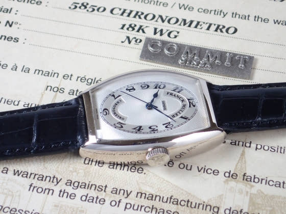 フランクミュラー クロノメトロ Ref.5850CHRONOMETRO シルバー文字盤 中古 chrono-metro