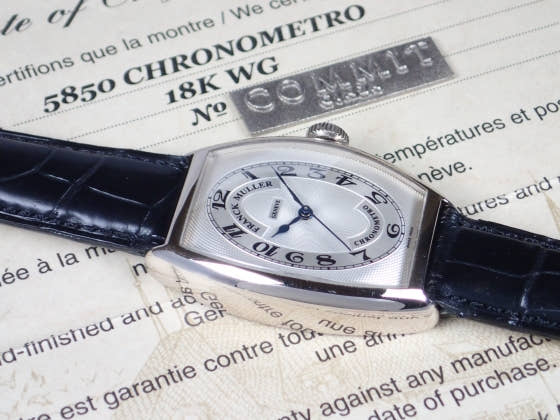 フランクミュラー クロノメトロ Ref.5850CHRONOMETRO シルバー文字盤 中古 chrono-metro