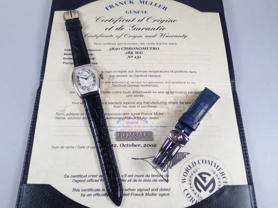 フランクミュラー クロノメトロ Ref.5850CHRONOMETRO シルバー文字盤 中古 chrono-metro