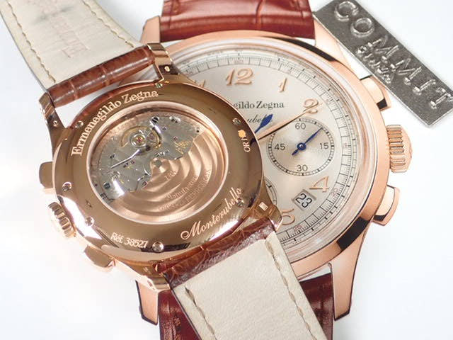 Zegna Monterubello Ref.38527 Ivory Dial Used Chronograph-4