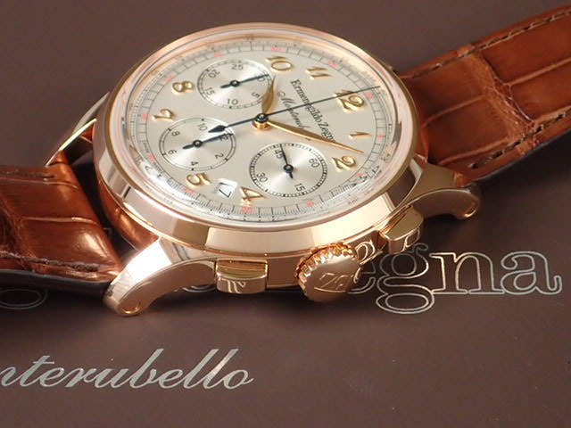 Zegna Monterubello Ref.38527 Ivory Dial Used Chronograph-4