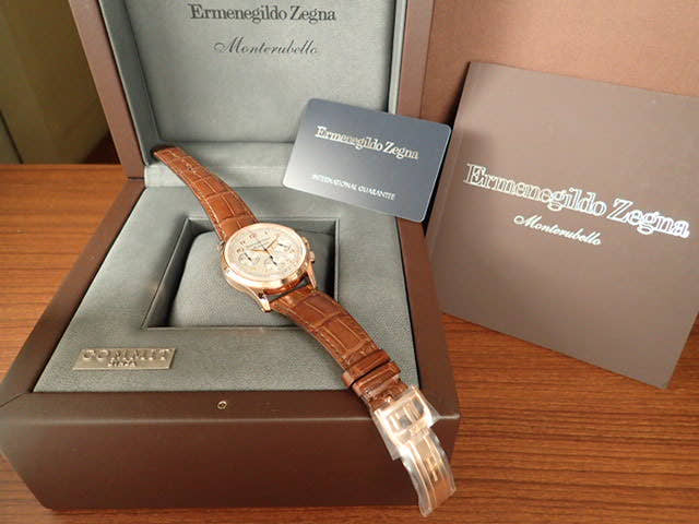 Zegna Monterubello Ref.38527 Ivory Dial Used Chronograph-4