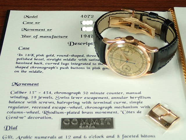 ヴァシュロンコンスタンタン クロノグラフ Ref.4072 シャンパン文字盤 中古 chronograph-9