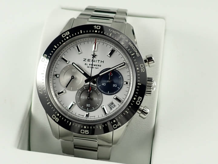 ゼニス クロノマスター Ref.03.3100.3600/69.M3100 ホワイト文字盤 極美品 chronomaster-11