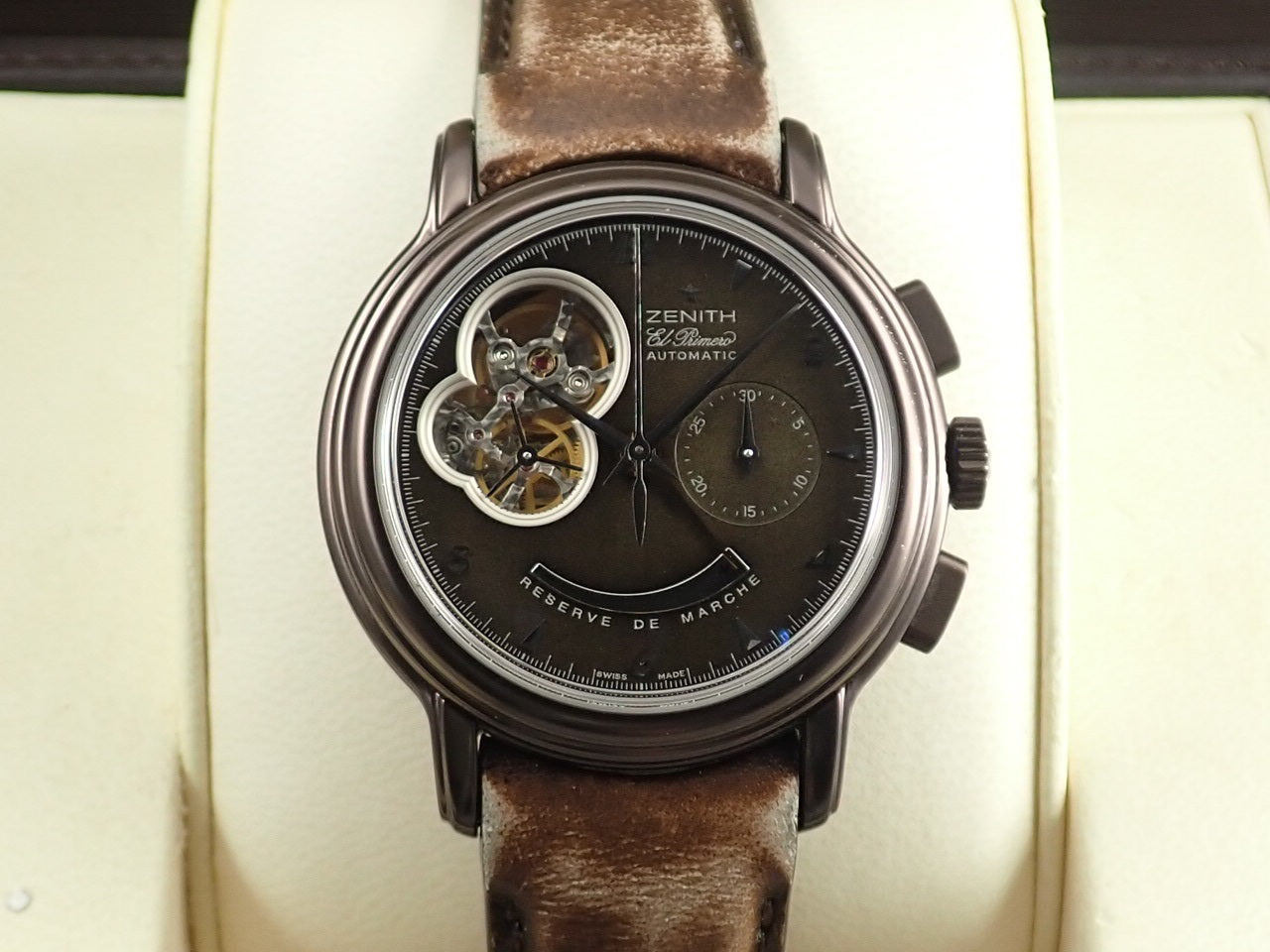 Zenith Chronomaster T Open Neo Vintage Brown Dial &lt;Warranty, Box, etc.&gt;