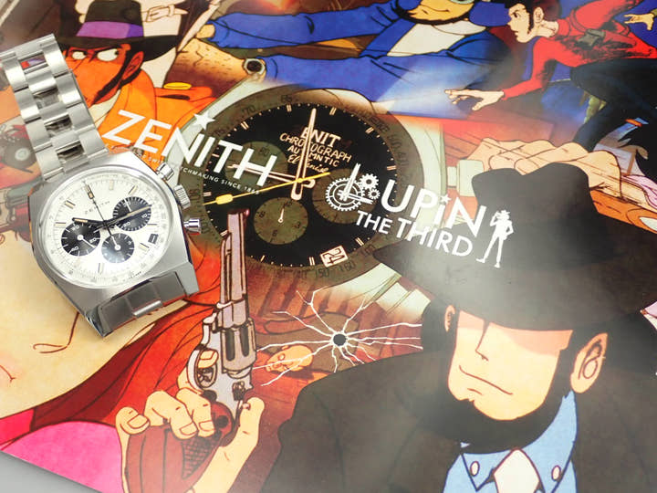 ゼニス クロノマスター A384 LUPIN THE THIRD 2nd Edition Ref.03.L384-2.400/07.M384 ホワイト文字盤 極美品 72YUWFJP