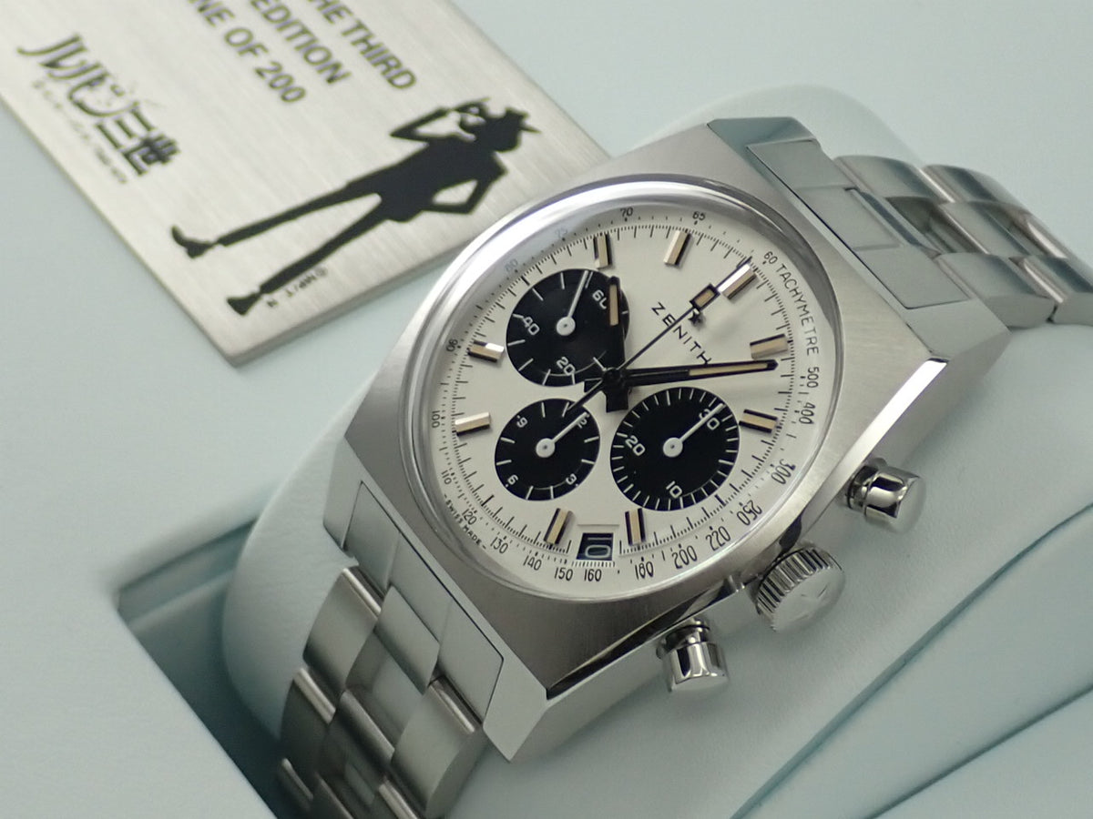"Zenith" Chronomaster A384 "LUPIN THE THIRD 2nd Edition" Ref.03.L384-2.400/07.M384 White Dial Unused Y6C76138"