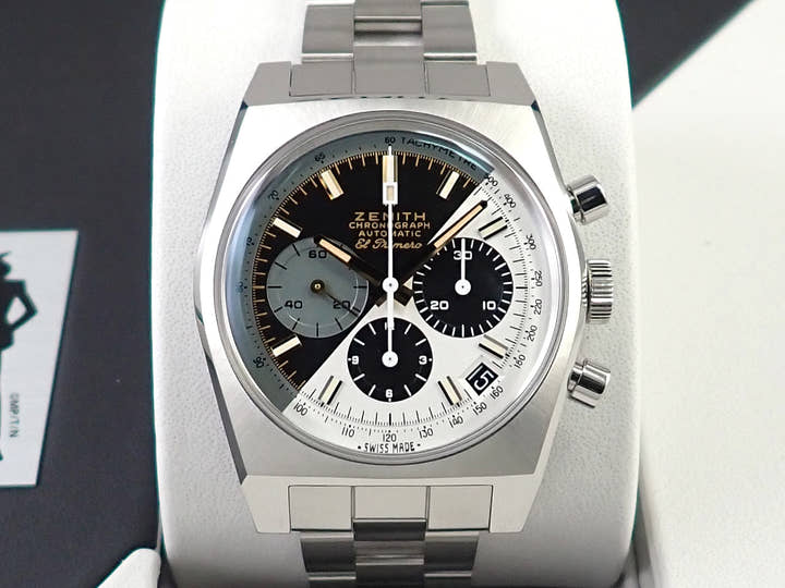 ゼニス クロノマスター リバイバル A384 ルパン三世 ファイナルエディション Ref.95.L384.400/50.M384 ブラック＆クリームホワイト文字盤 未使用 4C2FW9US