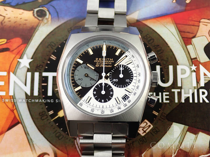 ゼニス クロノマスター リバイバル A384 ルパン三世 ファイナルエディション Ref.95.L384.400/50.M384 ブラック＆クリームホワイト文字盤 未使用 4C2FW9US