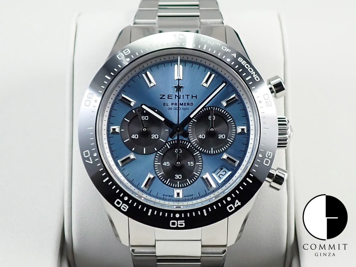 ゼニス クロノマスター スポーツ ヨシダ スペシャル エディション Ref.03.3104.3600/54.M3100 アクアブルー文字盤 未使用 7MY6Y5Z1