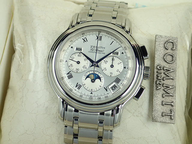 ゼニス クロノマスターT Ref.02.0240.410/01 シルバー文字盤 中古 chronomaster-3