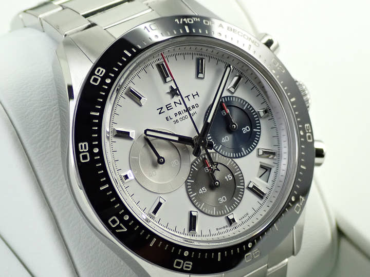 ゼニス クロノマスター スポーツ Ref.03.3100.3600/69.M3100 ホワイト文字盤 美品 4C58VU7W
