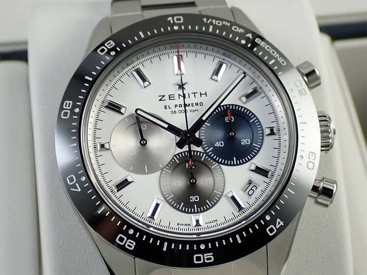 ゼニス クロノマスター スポーツ Ref.03.3100.3600/69.M3100 ホワイト文字盤 中古 7543JPVT