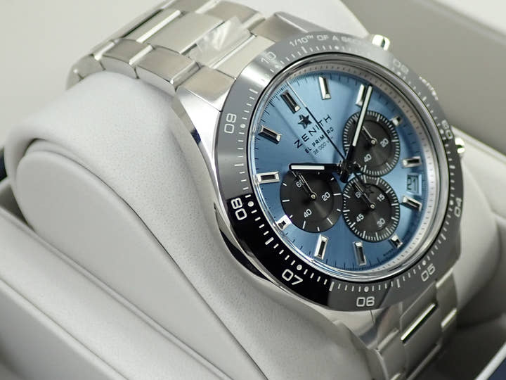 ゼニス クロノマスター スポーツ ヨシダ スペシャル エディション Ref.03.3104.3600/54.M3100 アクアブルー文字盤 極美品 58TS3YLP