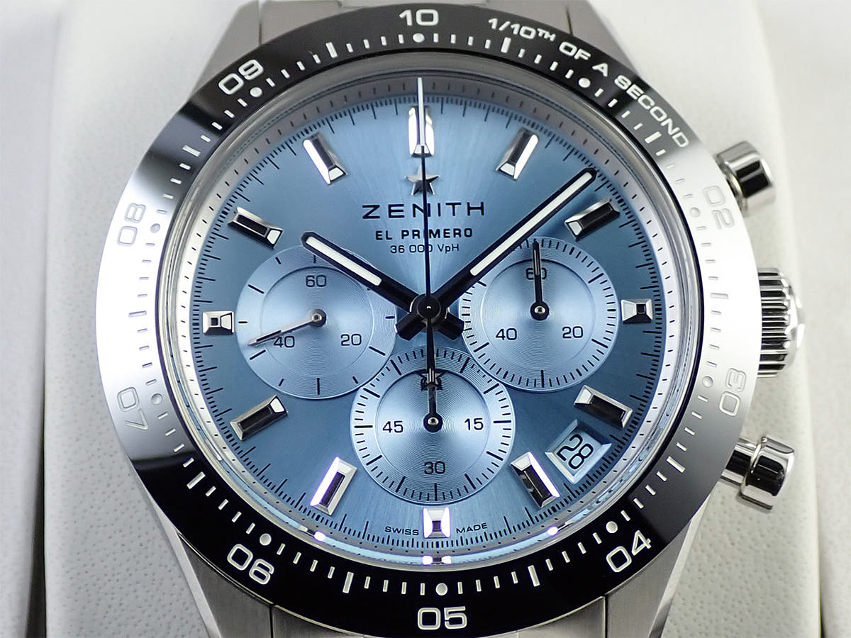ゼニス クロノマスター スポーツ ヨシダ スペシャル エディション Ref.03.3105.3600/52.M3100 アクアブルー文字盤 極美品 6TSHJHXM