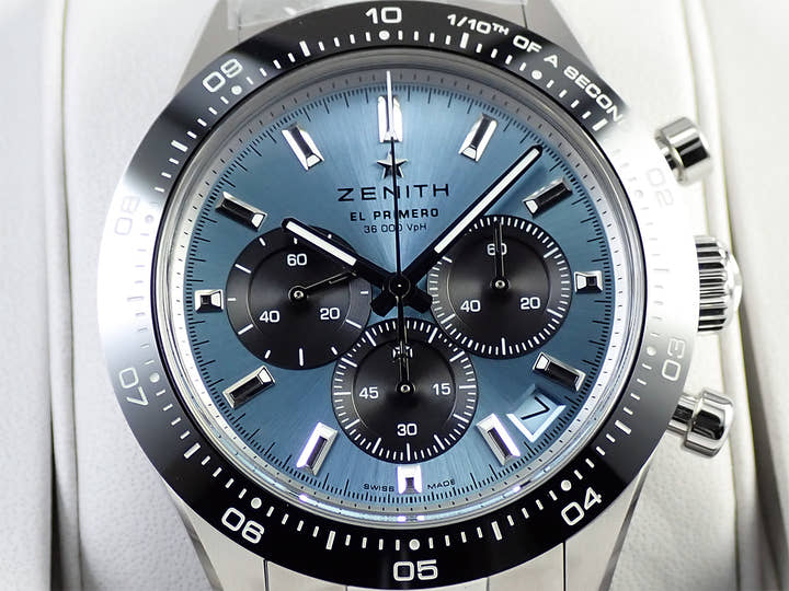 ゼニス クロノマスター スポーツ ヨシダ スペシャル エディション Ref.03.3104.3600/54.M3100 アクアブルー文字盤 未使用 XK14APCT