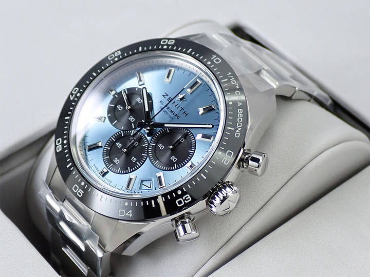 ゼニス クロノマスター スポーツ ヨシダ スペシャル エディション Ref.03.3104.3600/54.M3100 アクアブルー文字盤 未使用 XK14APCT