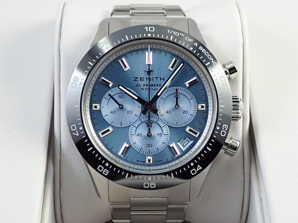 ゼニス クロノマスター スポーツ ヨシダ スペシャル エディション Ref.03.3105.3600/52.M3100 アクアブルー文字盤 未使用 Y23T2Z26