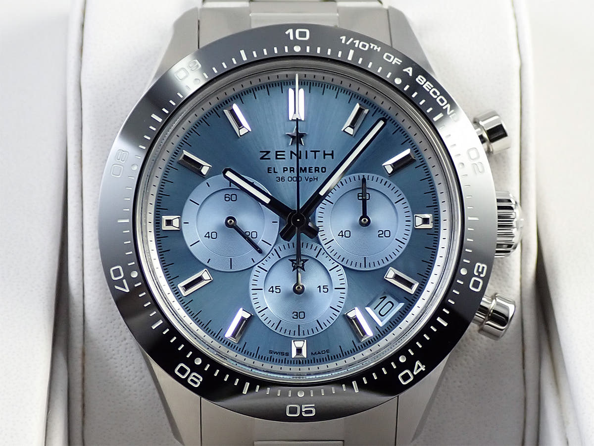 ゼニス クロノマスター スポーツ ヨシダ スペシャル エディション Ref.03.3105.3600/52.M3100 アクアブルー文字盤 未使用 Y23T2Z26