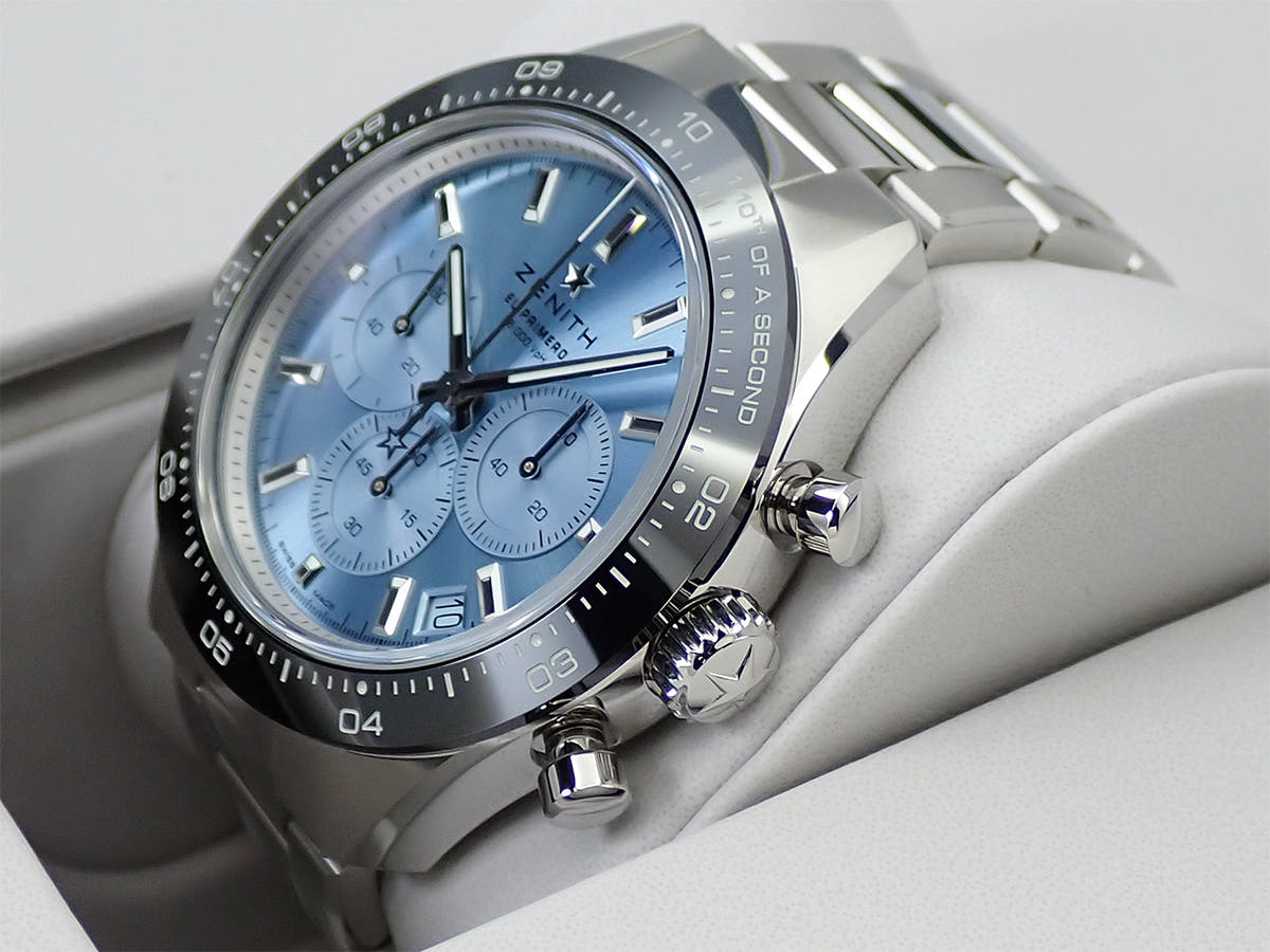 ゼニス クロノマスター スポーツ ヨシダ スペシャル エディション Ref.03.3105.3600/52.M3100 アクアブルー文字盤 未使用 Y23T2Z26