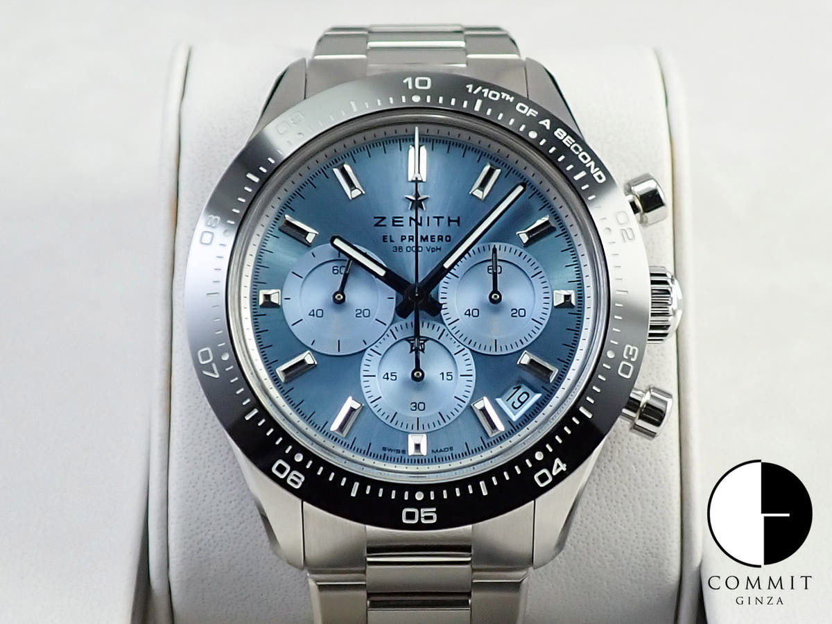 ゼニス クロノマスター スポーツ ヨシダ スペシャル エディション Ref.03.3105.3600/52.M3100 アクアブルー文字盤 未使用 2WR4TWVL