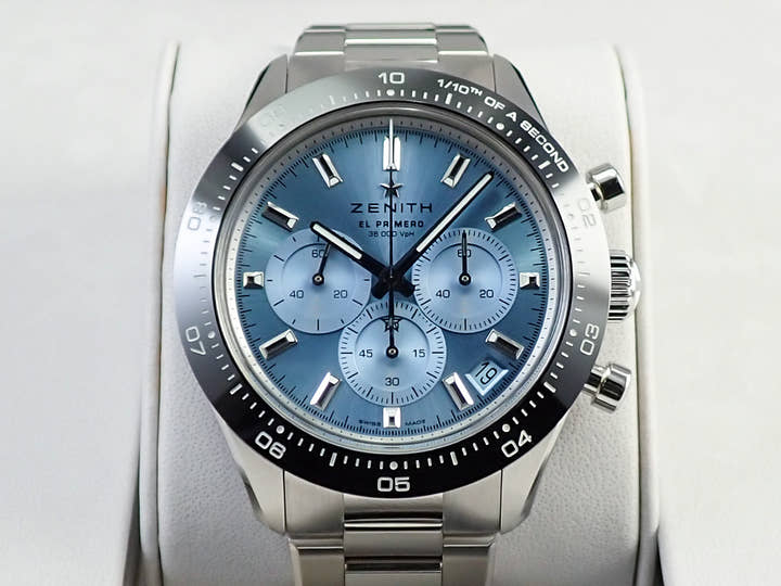 ゼニス クロノマスター スポーツ ヨシダ スペシャル エディション Ref.03.3105.3600/52.M3100 アクアブルー文字盤 未使用 2WR4TWVL