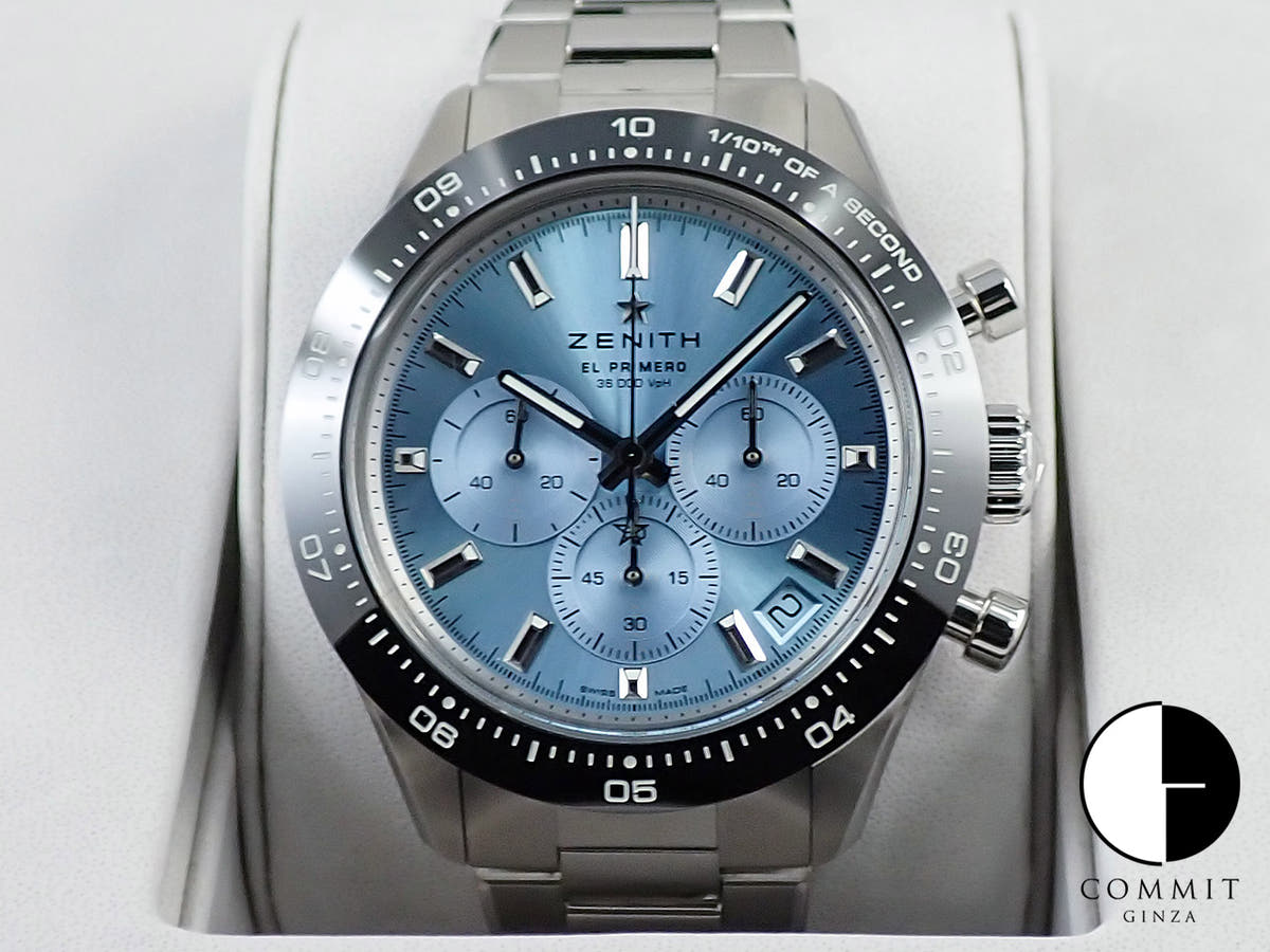 ゼニス クロノマスター スポーツ ヨシダ スペシャル エディション Ref.03.3105.3600/52.M3100 アクアブルー文字盤 未使用 8C069Y57