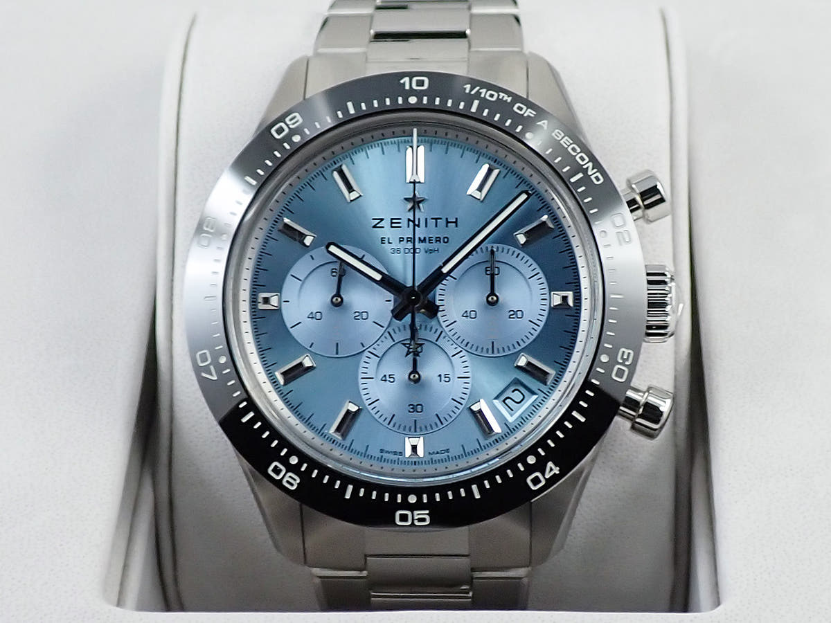 ゼニス クロノマスター スポーツ ヨシダ スペシャル エディション Ref.03.3105.3600/52.M3100 アクアブルー文字盤 未使用 8C069Y57