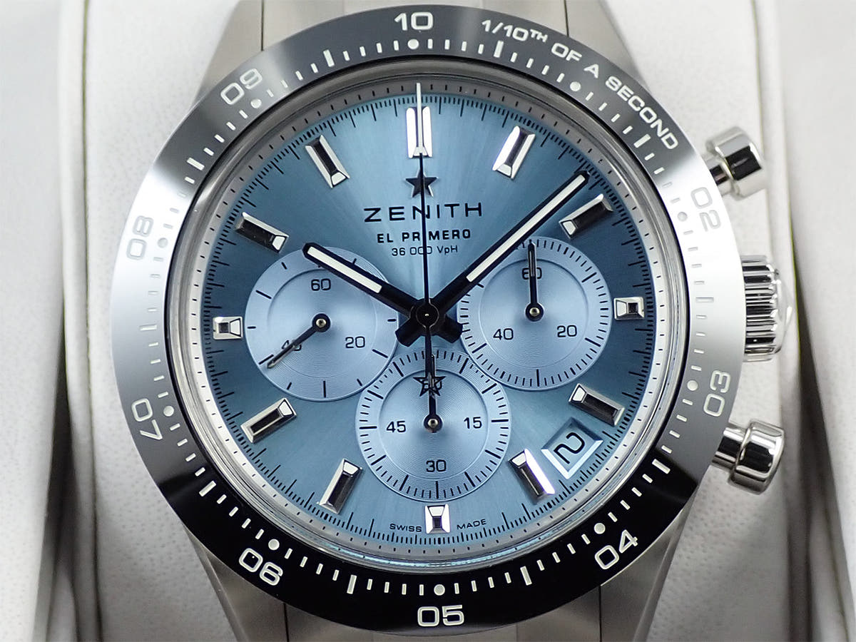 ゼニス クロノマスター スポーツ ヨシダ スペシャル エディション Ref.03.3105.3600/52.M3100 アクアブルー文字盤 未使用 8C069Y57