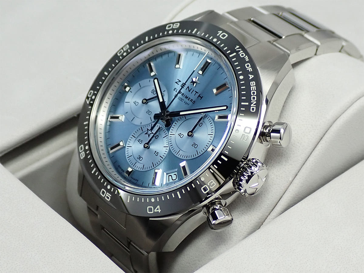 ゼニス クロノマスター スポーツ ヨシダ スペシャル エディション Ref.03.3105.3600/52.M3100 アクアブルー文字盤 未使用 8C069Y57