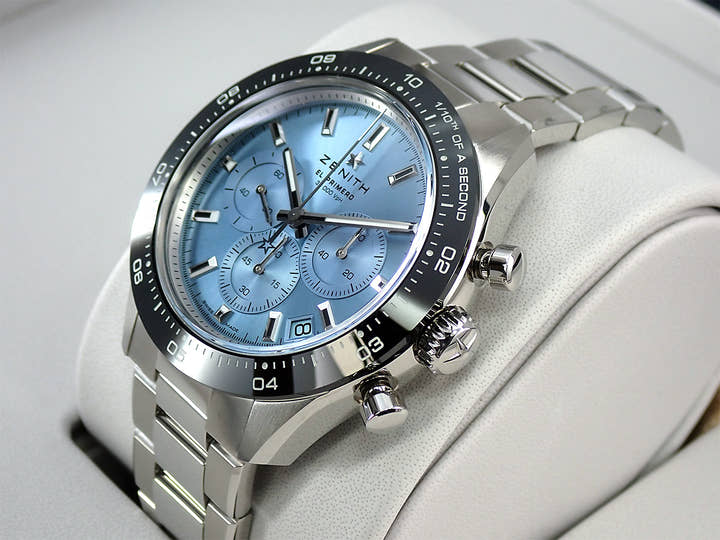 ゼニス クロノマスター スポーツ ヨシダ スペシャル エディション Ref.03.3105.3600/52.M3100 アクアブルー文字盤 未使用 782JKTA6