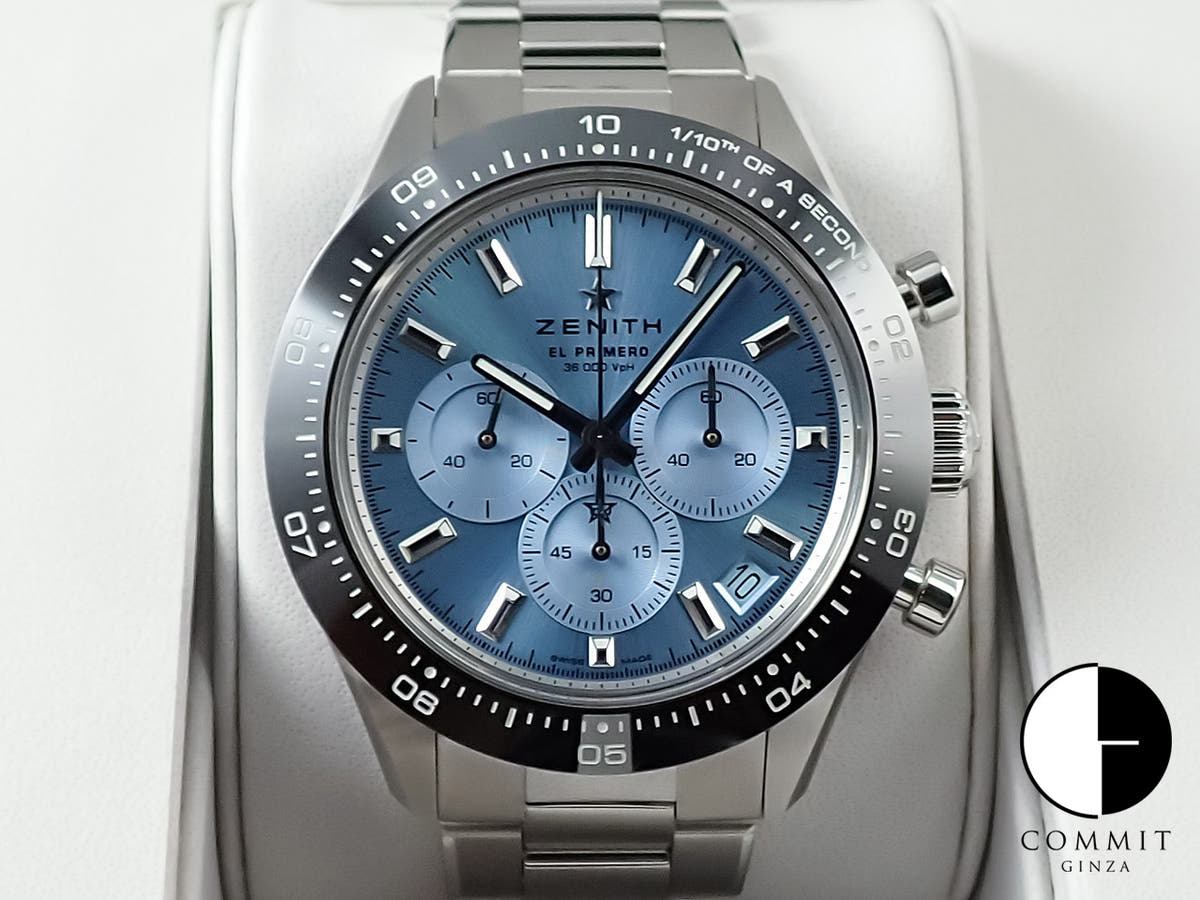 ゼニス クロノマスター スポーツ ヨシダ スペシャル エディション Ref.03.3105.3600/52.M3100 アクアブルー文字盤 未使用 THF07TUR