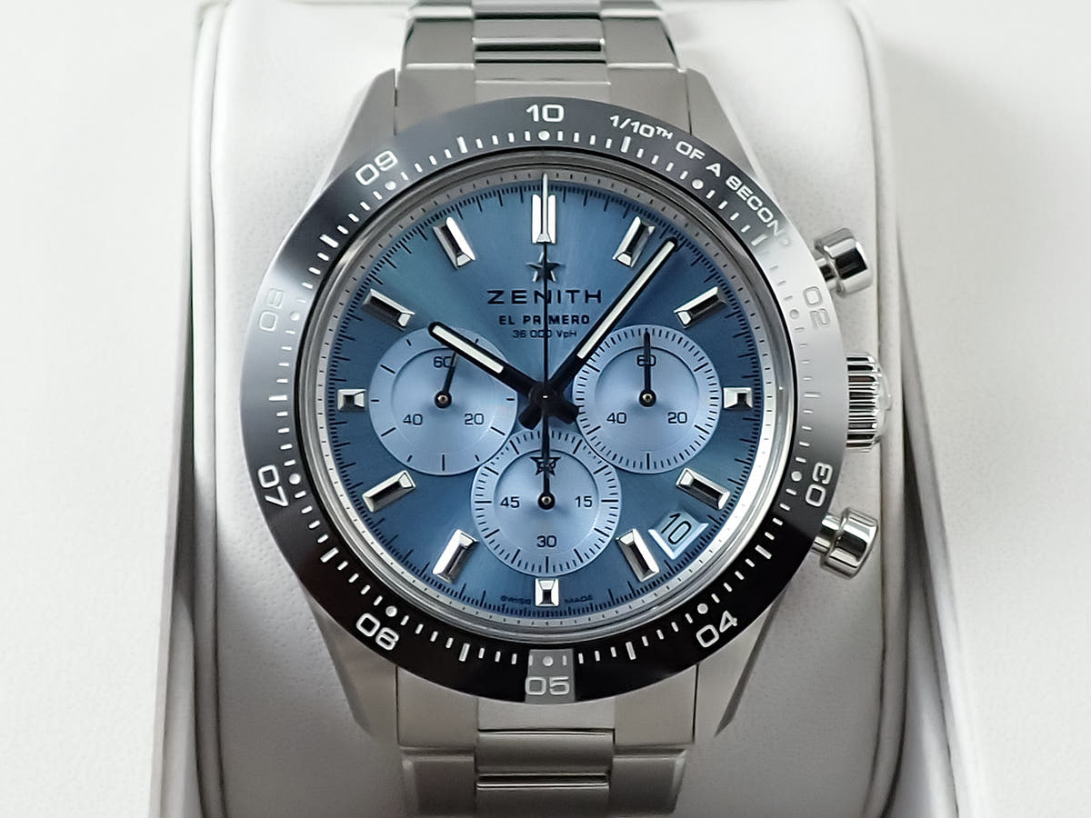ゼニス クロノマスター スポーツ ヨシダ スペシャル エディション Ref.03.3105.3600/52.M3100 アクアブルー文字盤 未使用 THF07TUR