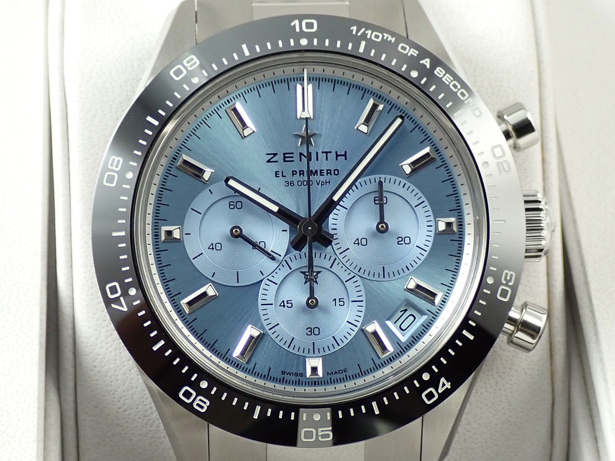ゼニス クロノマスター スポーツ ヨシダ スペシャル エディション Ref.03.3105.3600/52.M3100 アクアブルー文字盤 未使用 THF07TUR