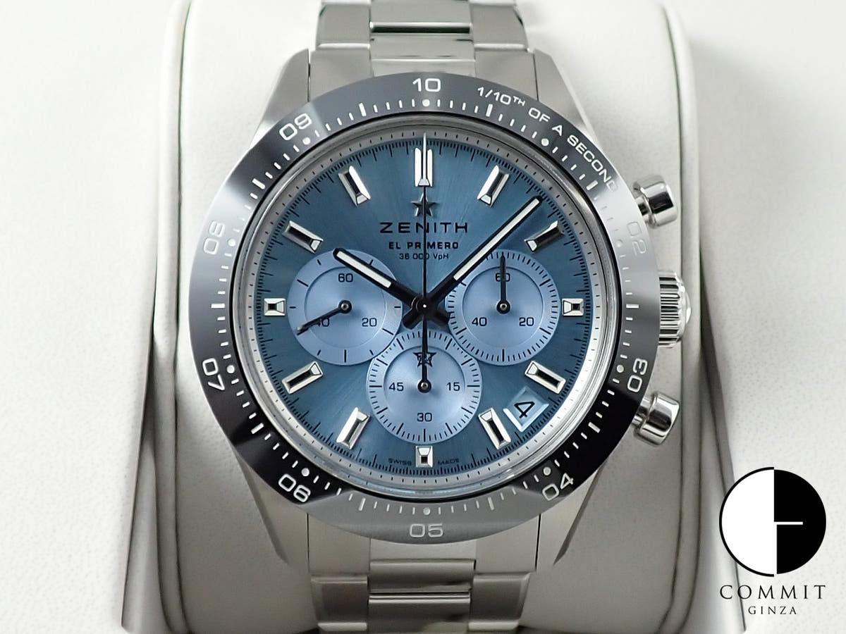 ゼニス クロノマスター スポーツ ヨシダ スペシャル エディション Ref.03.3105.3600/52.M3100 アクアブルー文字盤 未使用 FTF8Z135