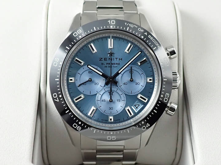 ゼニス クロノマスター スポーツ ヨシダ スペシャル エディション Ref.03.3105.3600/52.M3100 アクアブルー文字盤 未使用 FTF8Z135